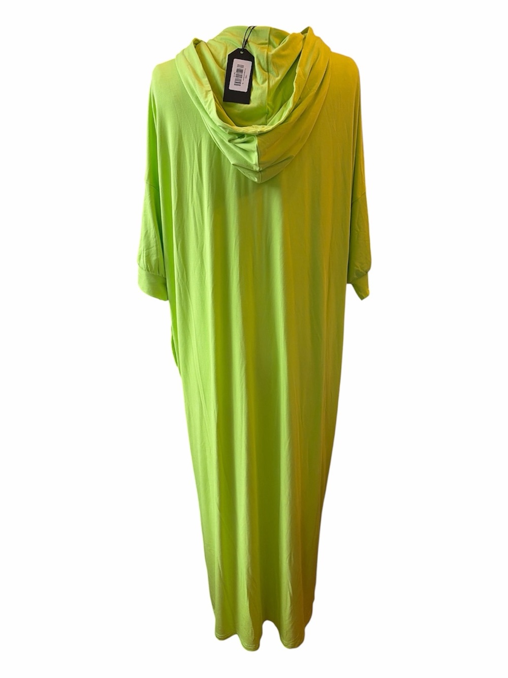 Aleeza Paris Essential Dolman Hooded Maxi Dress fluorescent green, Medium - Picture 5 of 11